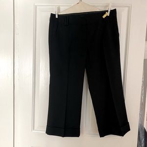 J. Crew CityFit lined and cuffed black pants.  Size 6.